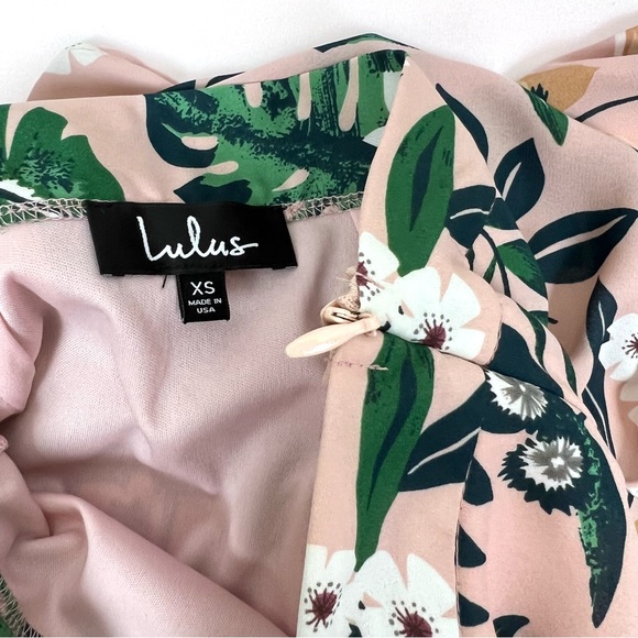 Lulu’s Island State of Mind Blush Tropical Print Ruffled Midi Skirt - Picture 4 of 13